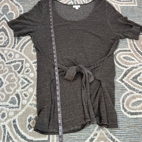 J. Jill Pure Jill Collection Linen Brown Wrap Tie Top Women’s Size Large - Picture 7 of 10